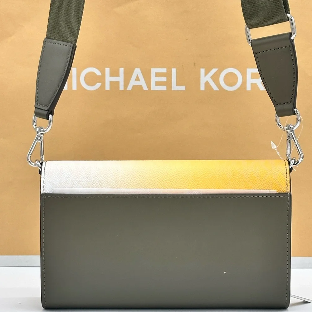 Michael Kors Gradient Olive and Gold Crossbody